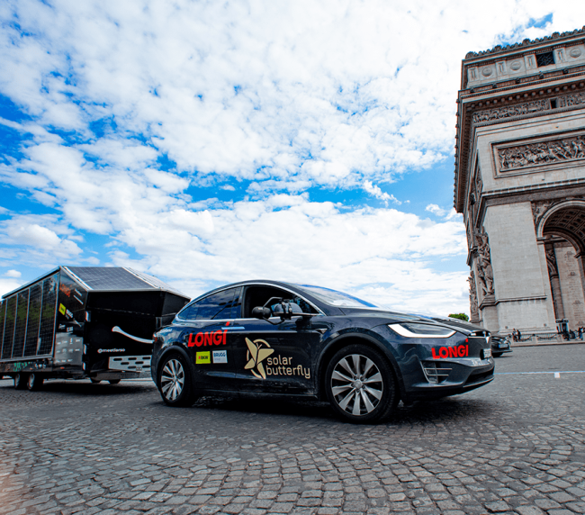 Solar butterfly in Paris