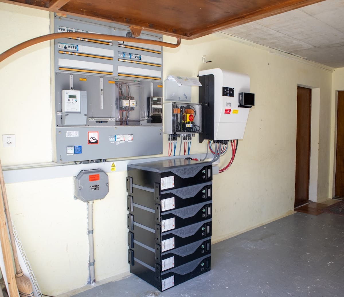 Two houses in Switzerland power room