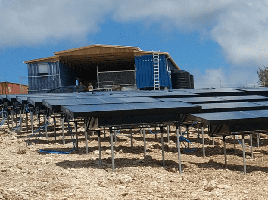 atmospheric-water-plant solar panels