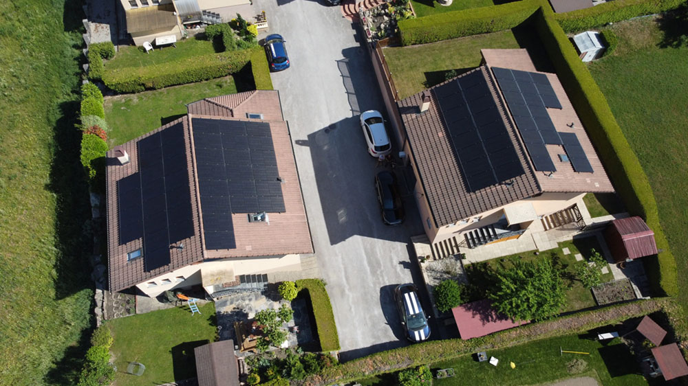 Swiss home with solar panels