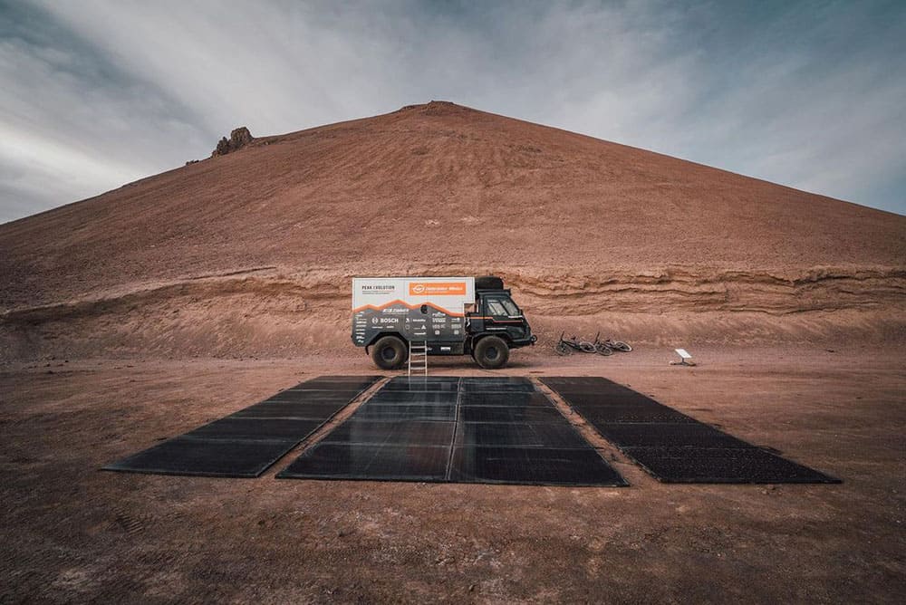Peak Evolution, truck charging with solar panels