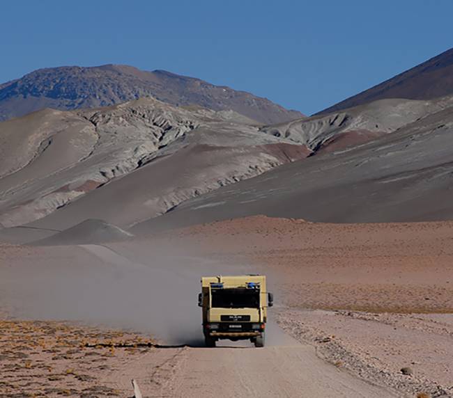 pepmobil in the desert