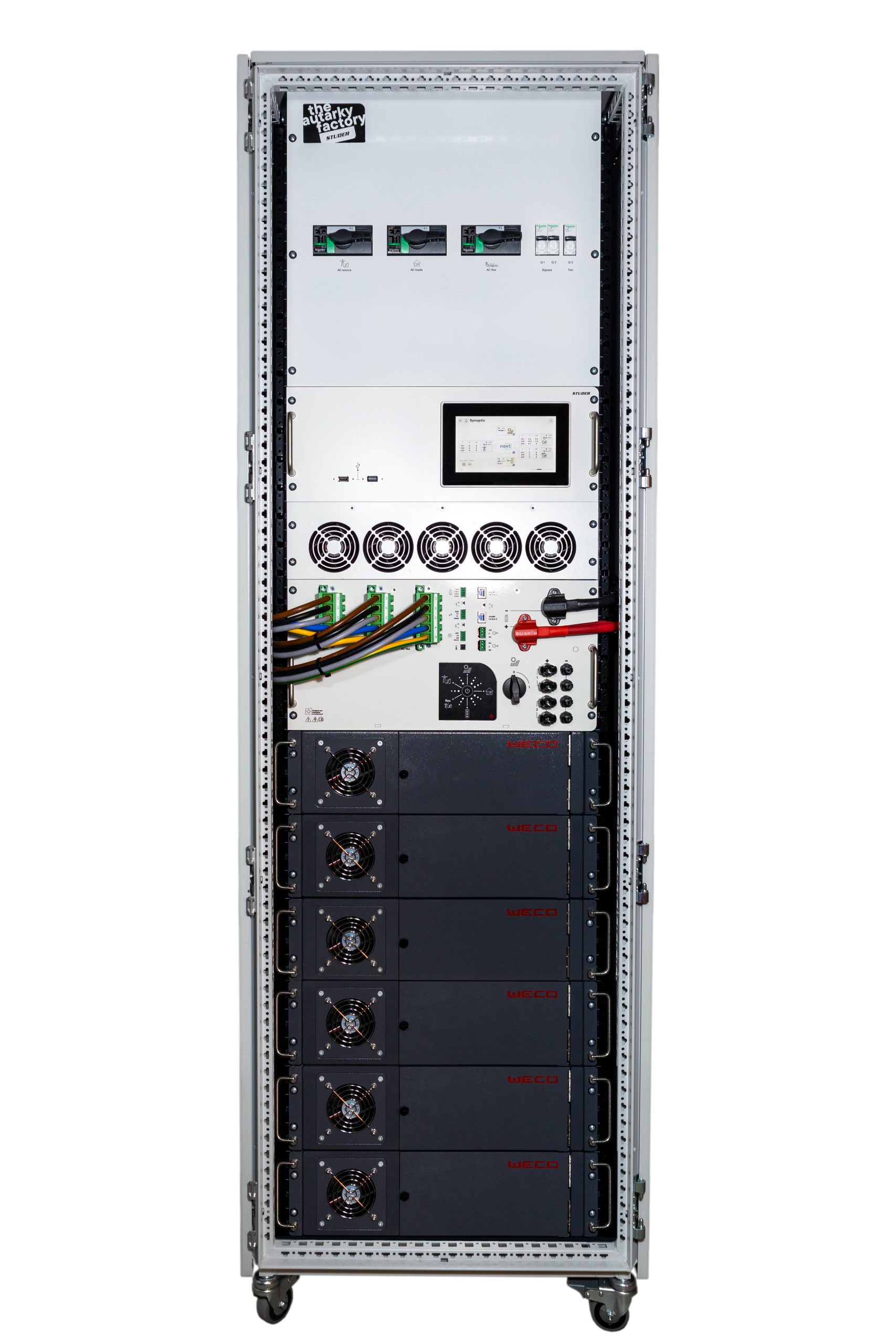 infra next3 rack with 6 batteries