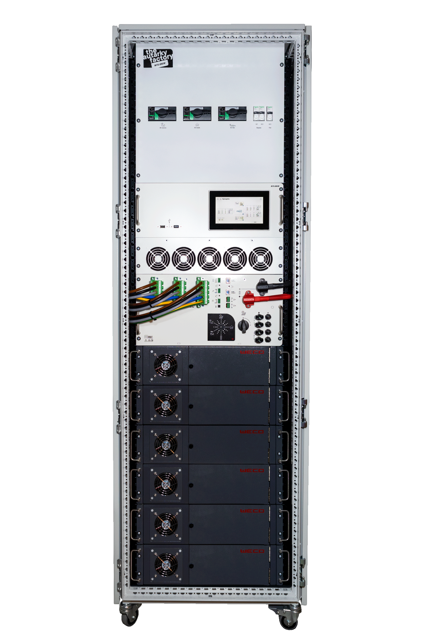 infra next3 rack with 6 batteries