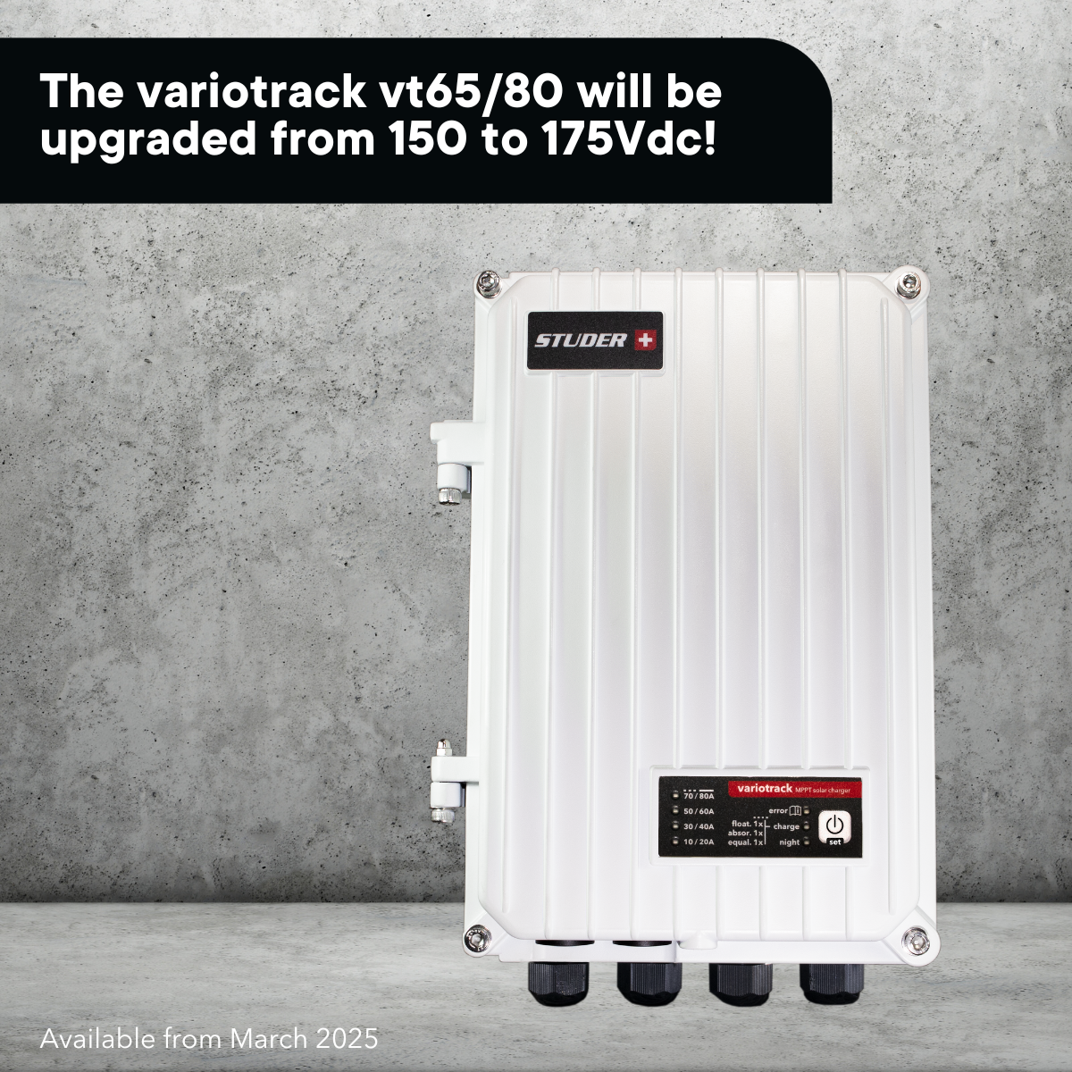 variotrack actualización desde 150 a 175Vdc!