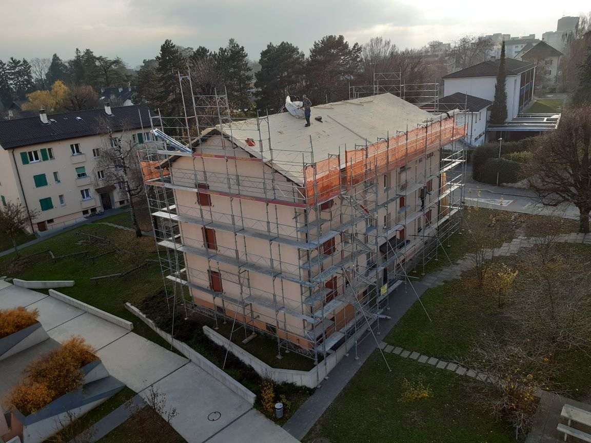 Dachdämmung im Quartier la Paix